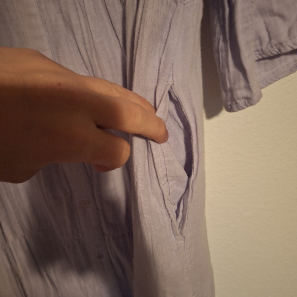 Pact Lavender V-Neck Midi Dress - Picture 3 of 4